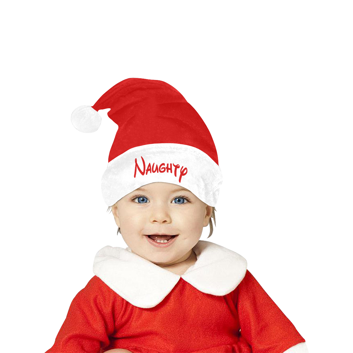 Christmas Naughty (Red and White) Santa Hat