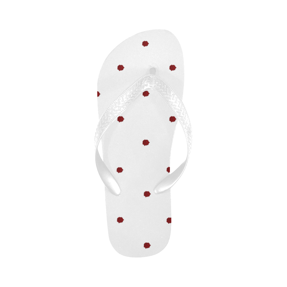 Rose Pattern Flip Flops for Men/Women (Model 040)