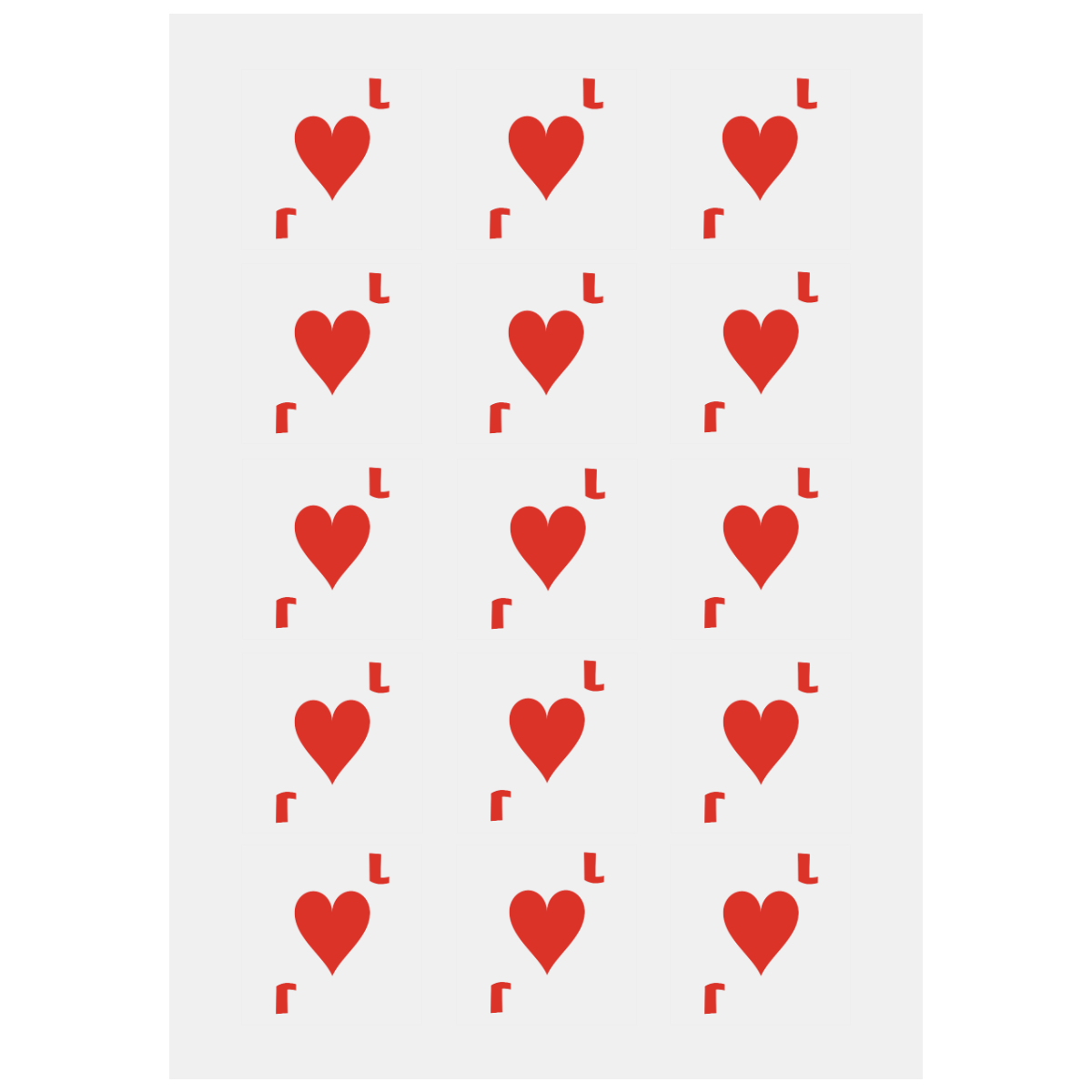 Playing Card Jack of Hearts Personalized Temporary Tattoo (15 Pieces)