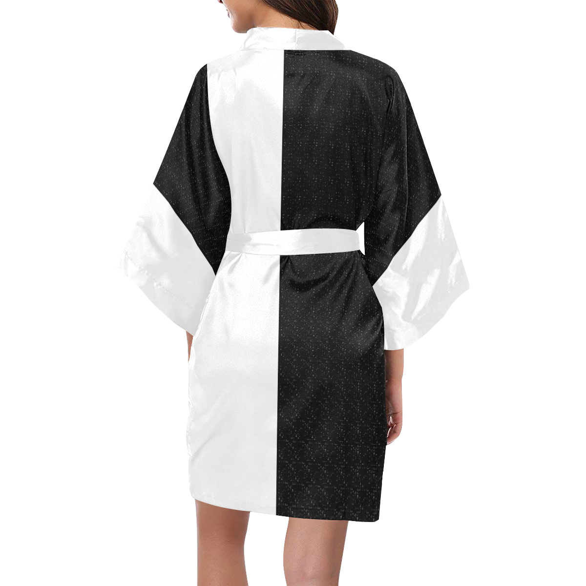 French Maid Black and White Kimono Robe
