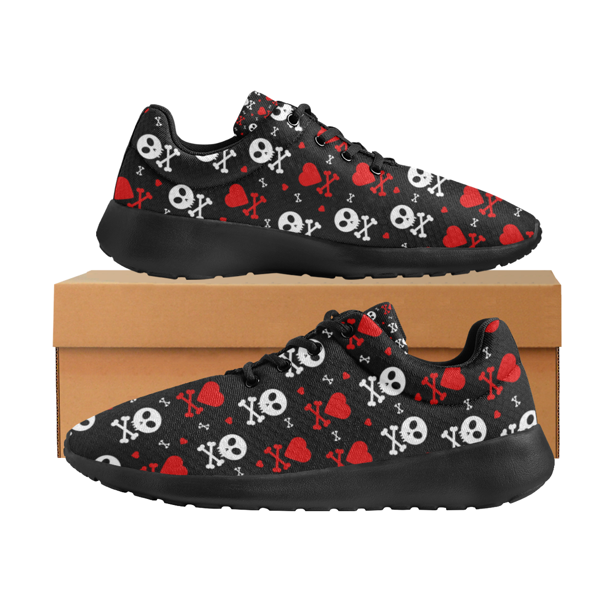 Skull Hearts Men's Athletic Shoes (Model 0200)
