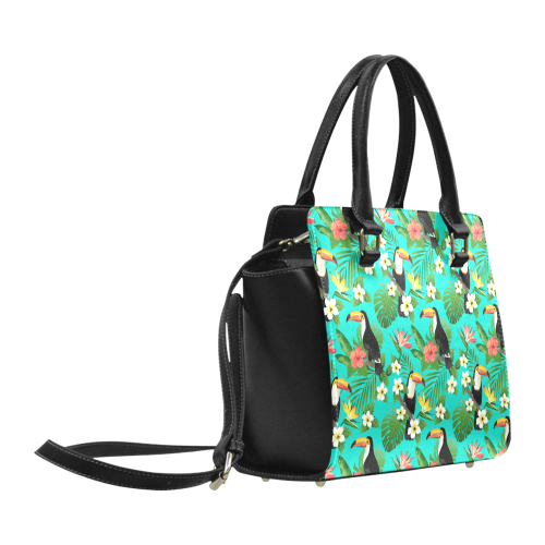 Tropical Summer Toucan Pattern Classic Shoulder Handbag (Model 1653)