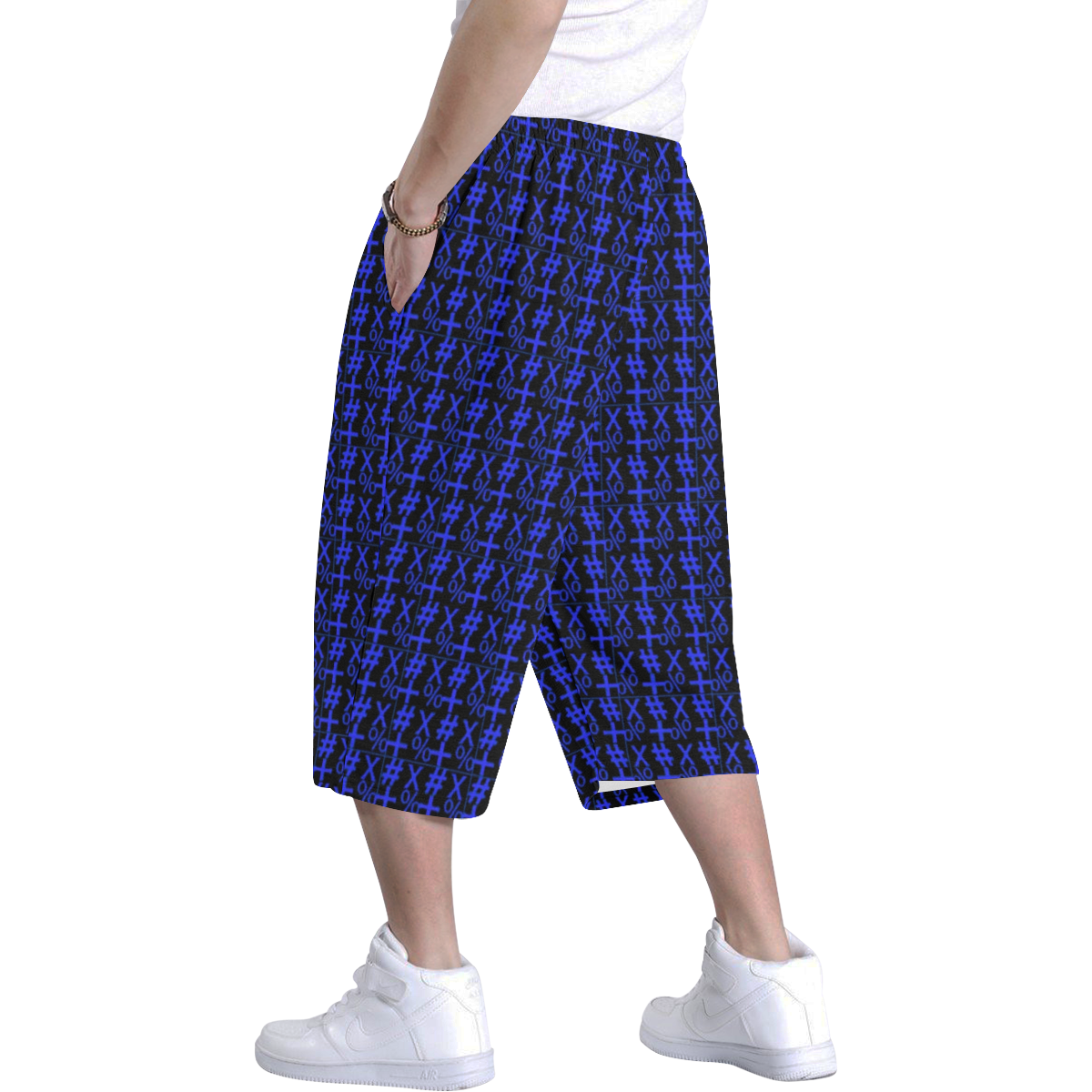 NUMBERS Collection Symbols Royal Men's All Over Print Baggy Shorts (Model L37)