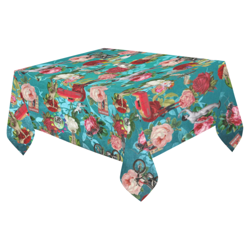 Hello Boys Cotton Linen Tablecloth 52"x 70"