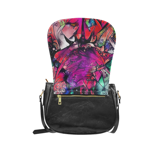 abstracted one 1c Classic Saddle Bag/Large (Model 1648)