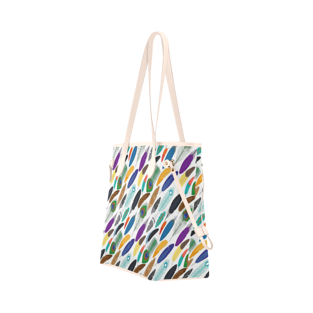 Feather Clover Canvas Tote Bag (Model 1661)