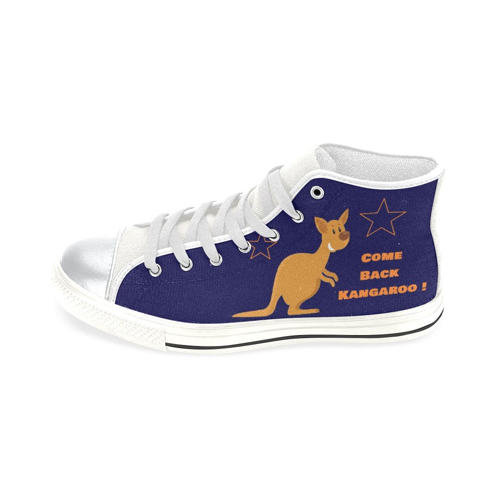 Come Back Kangaroo High Top Canvas Shoes for Kid (Model 017)