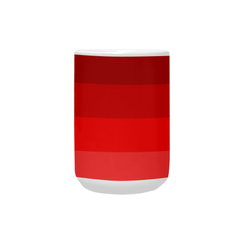 Red multicolored stripes Custom Ceramic Mug (15OZ)