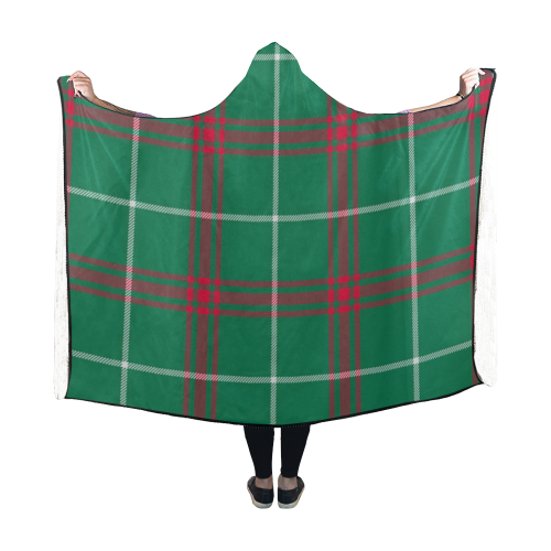 Welsh National Tartan Hooded Blanket 60''x50''