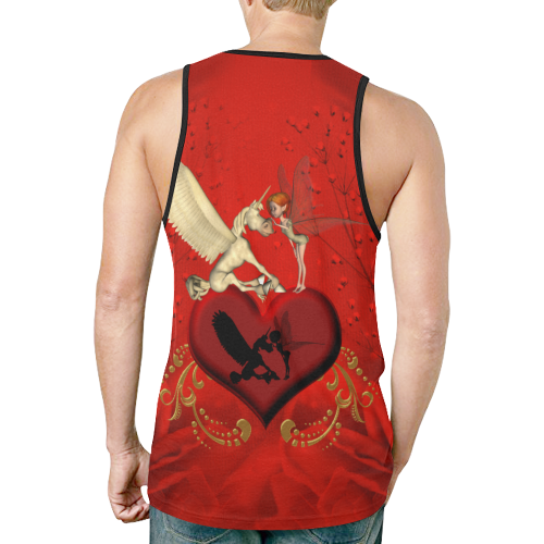 Cute fairy with pegasus New All Over Print Tank Top for Men (Model T46)