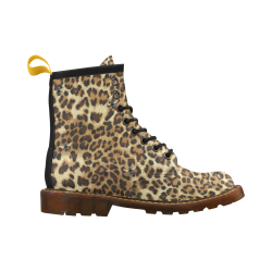 Buzz Leopard High Grade PU Leather Martin Boots For Women Model 402H