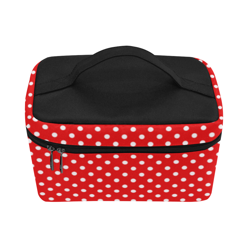 Red polka dots Lunch Bag/Large (Model 1658)