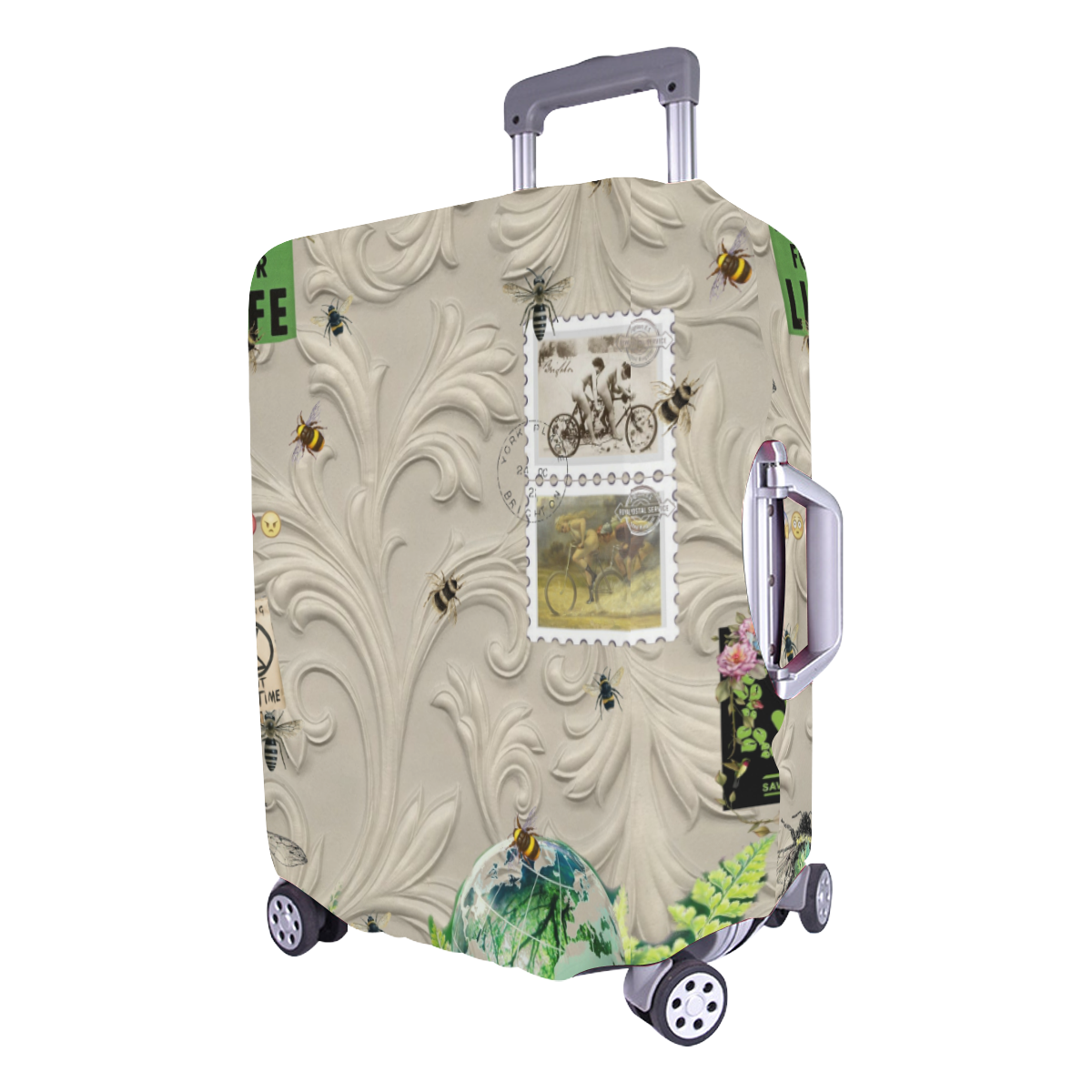 Running Out of Time 1 Luggage Cover/Large 26"-28"