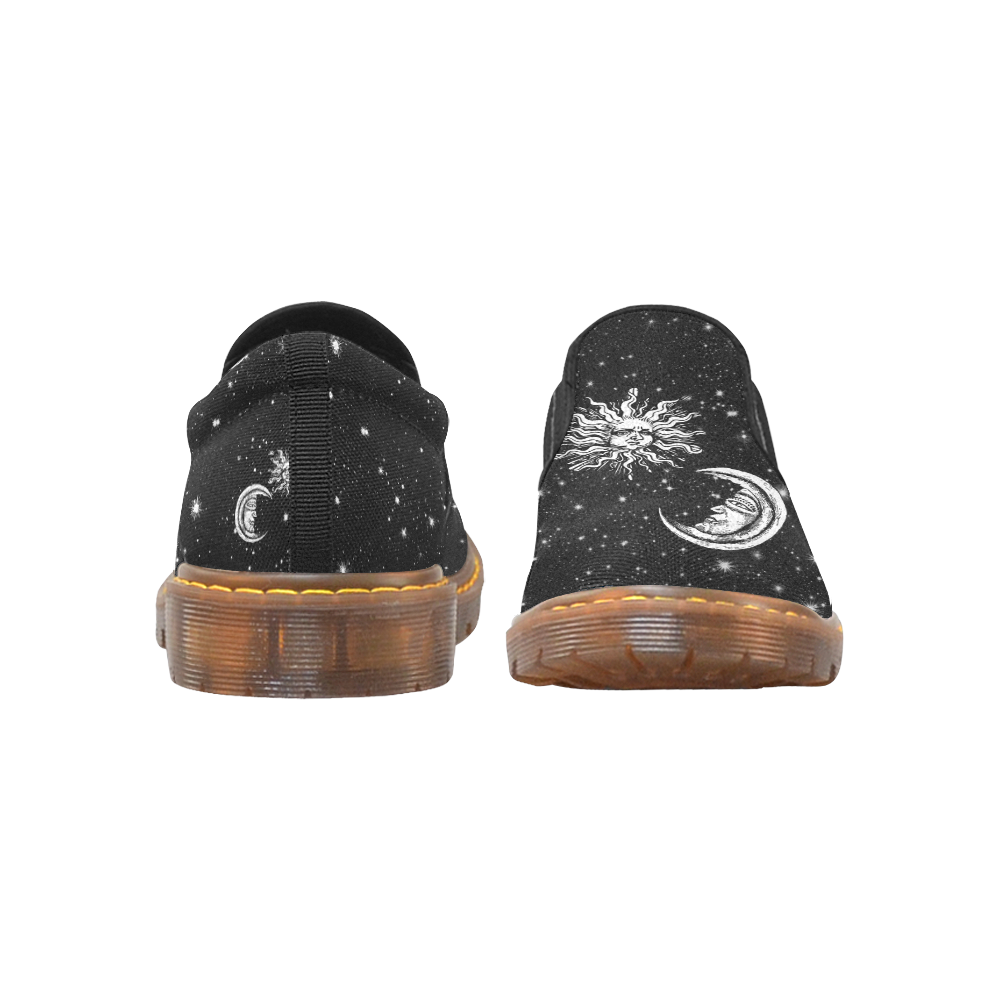 Mystic Stars, Moon and Sun Martin Women's Slip-On Loafer (Model 12031)