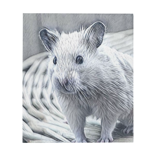 Impressive Animal - cute Hamster by JamColors Quilt 60"x70"