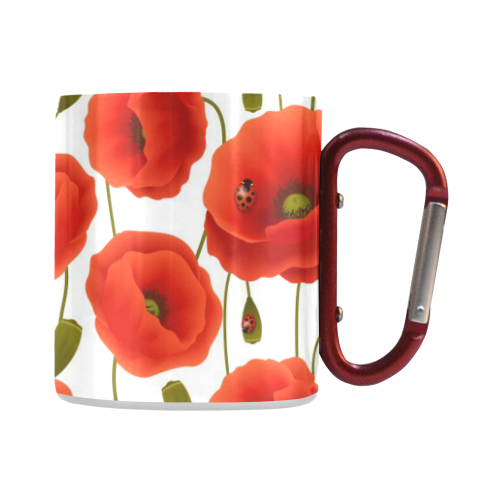 Poppy Pattern Classic Insulated Mug(10.3OZ)