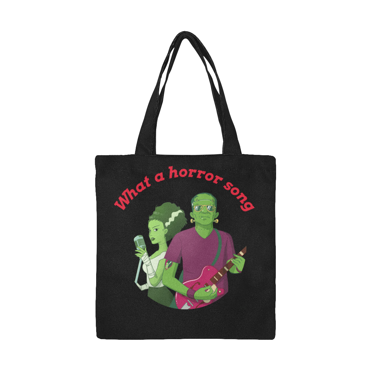 monsters song All Over Print Canvas Tote Bag/Small (Model 1697)