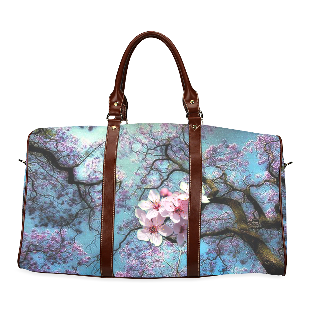 Cherry Blossoms Waterproof Travel Bag/Small (Model 1639)