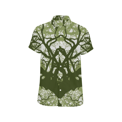 INTO THE FOREST 11 Men's All Over Print Short Sleeve Shirt/Large Size (Model T53)