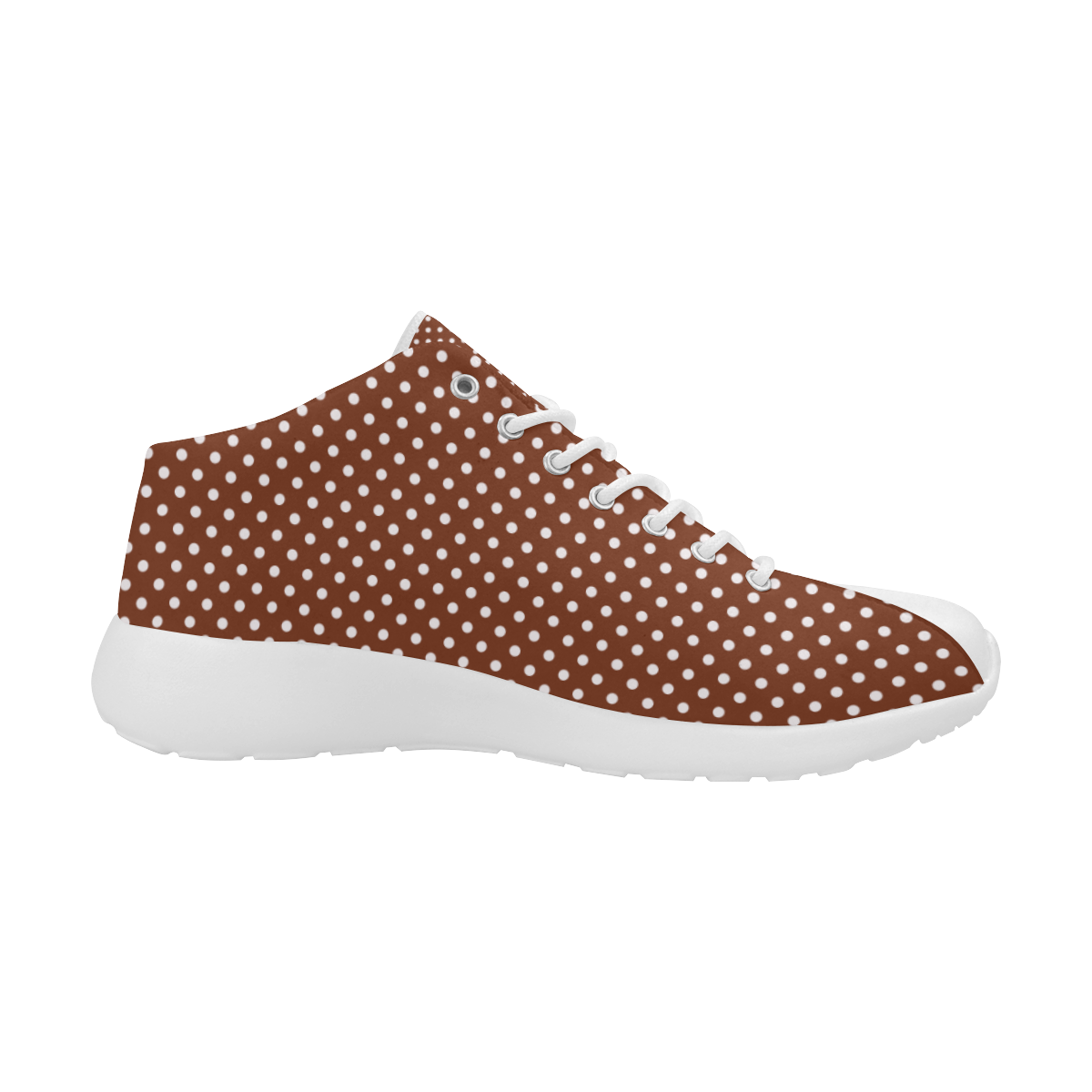 Brown polka dots Women's Basketball Training Shoes (Model 47502)