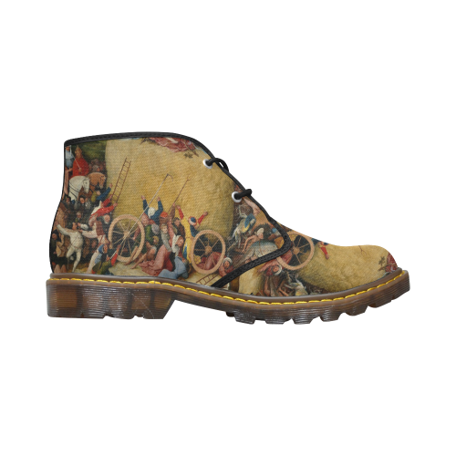 Hieronymus Bosch-The Haywain Triptych 2 Men's Canvas Chukka Boots (Model 2402-1)