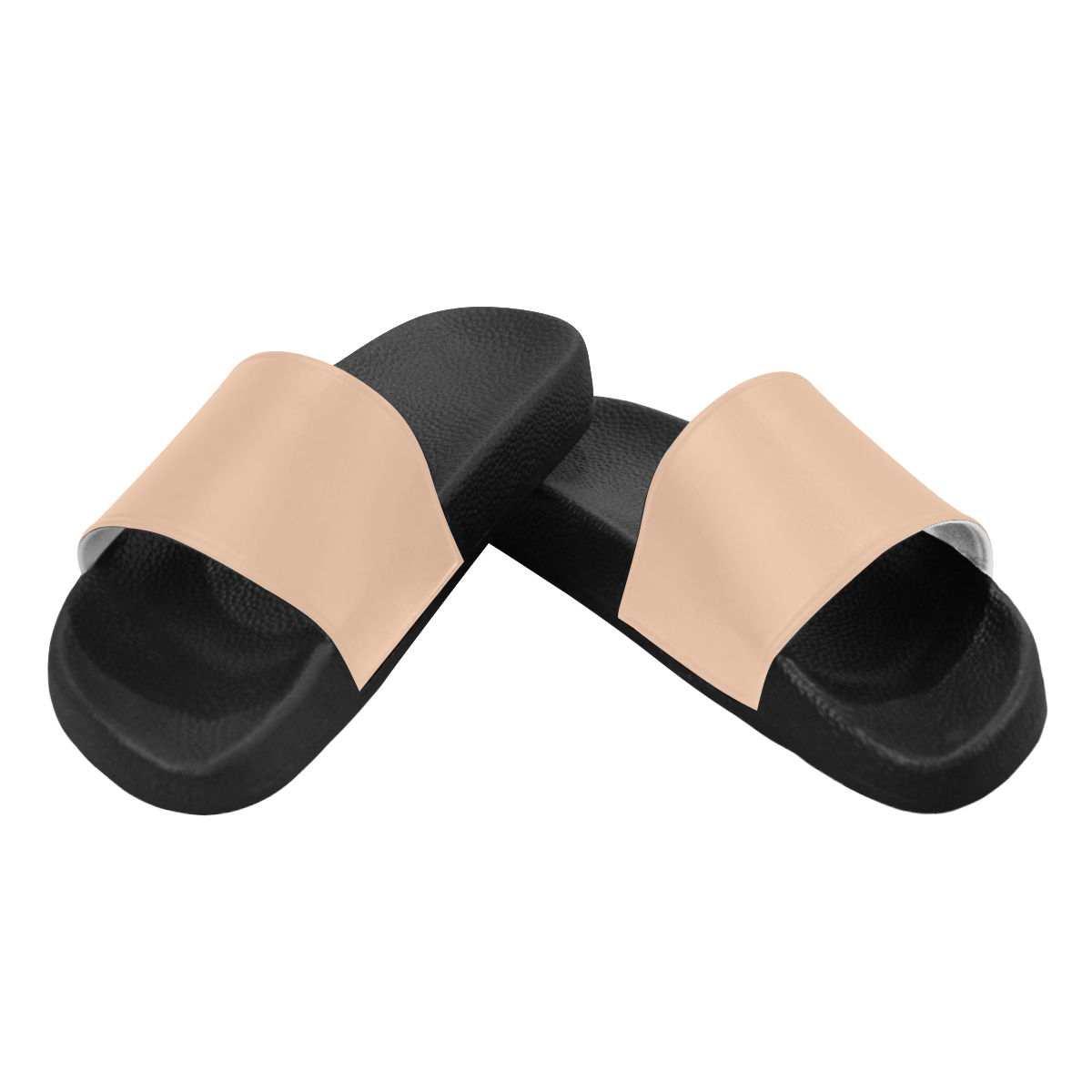 color apricot Men's Slide Sandals (Model 057)