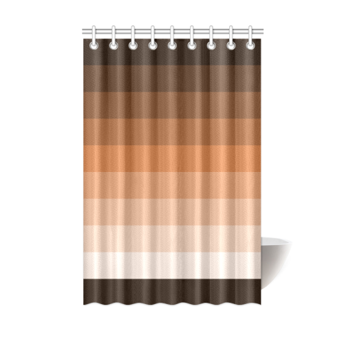 Caramel multicolored stripes Shower Curtain 48"x72"