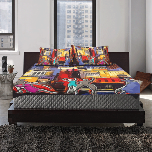 Dancing in the City 3-Piece Bedding Set