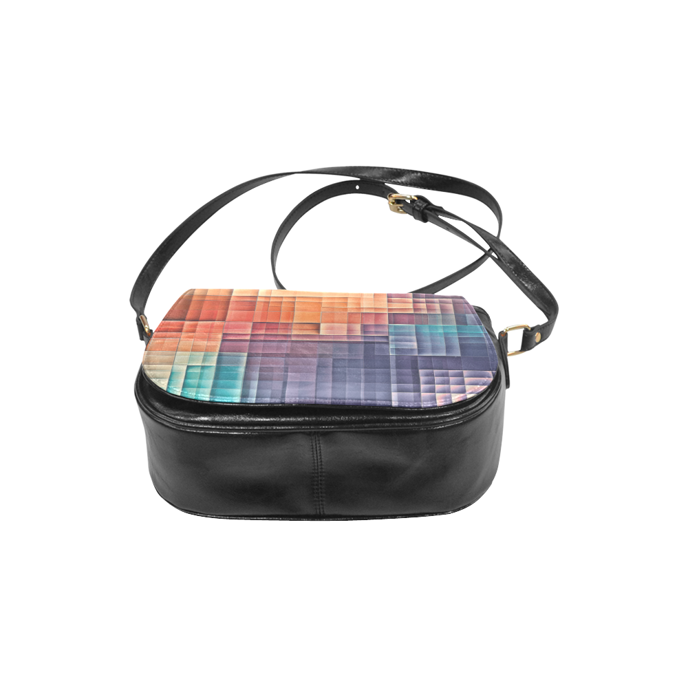 pixels #colors Classic Saddle Bag/Large (Model 1648)