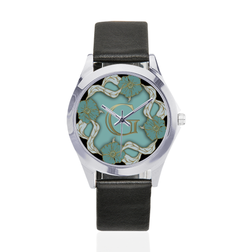 Unisex - G by House of G Unisex Silver-Tone Round Leather Watch (Model 216)