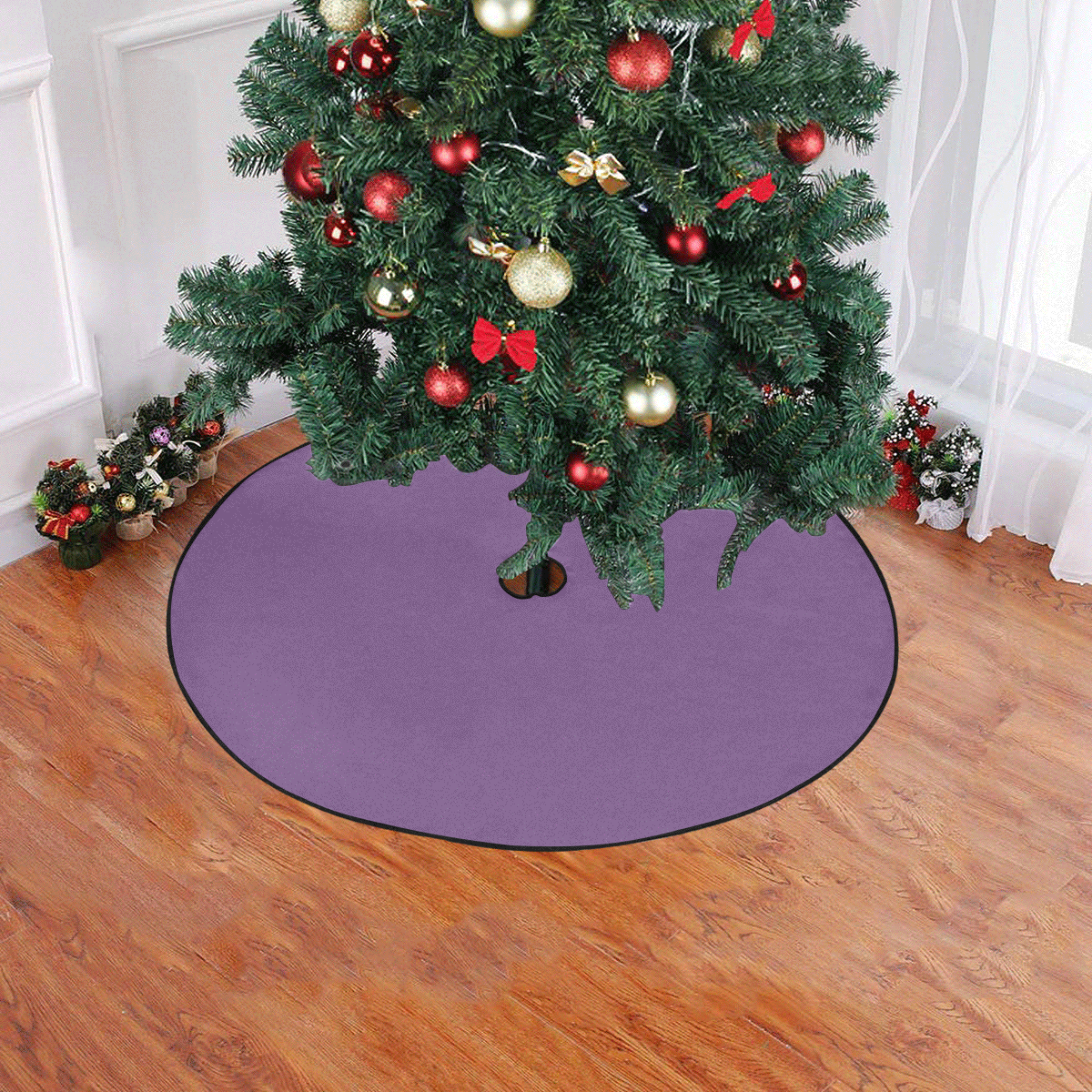 color purple 3515U Christmas Tree Skirt 47" x 47"