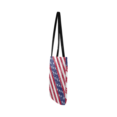 American Flag Distressed Reusable Shopping Bag Model 1660 (Two sides)