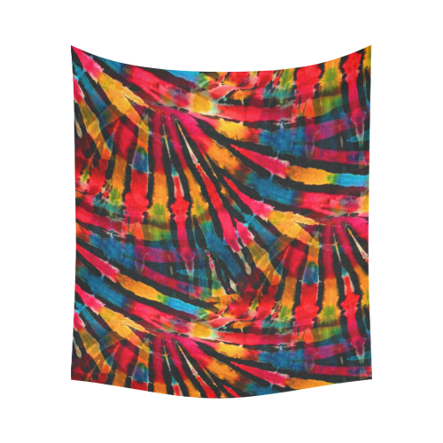 Hippy Spirit Tie Dye Cotton Linen Wall Tapestry 60"x 51"