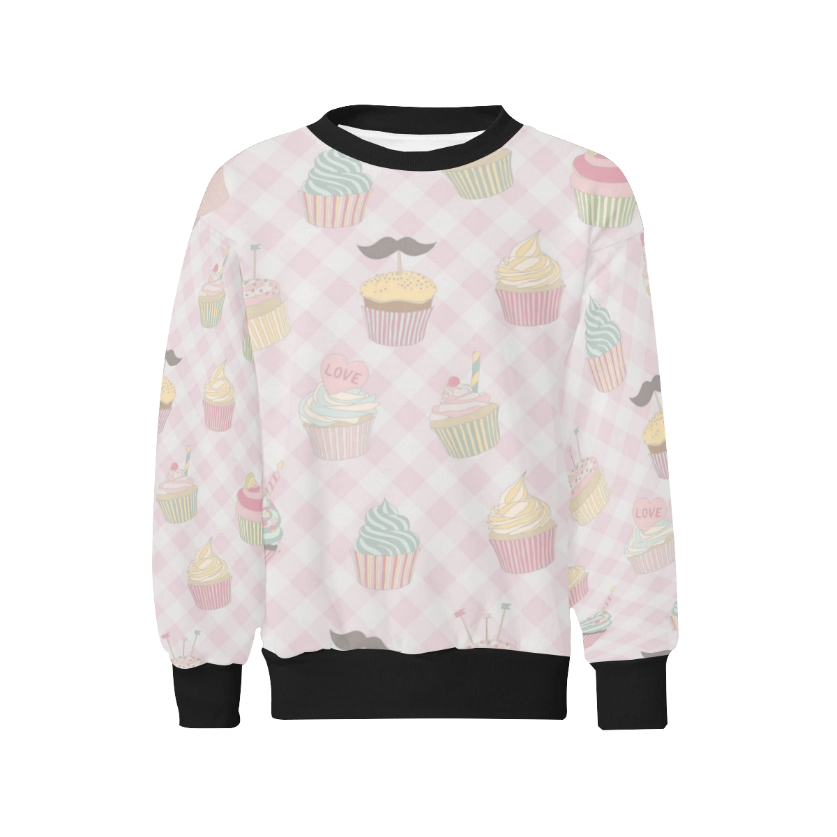 Cupcakes Kids' All Over Print Sweatshirt (Model H37)
