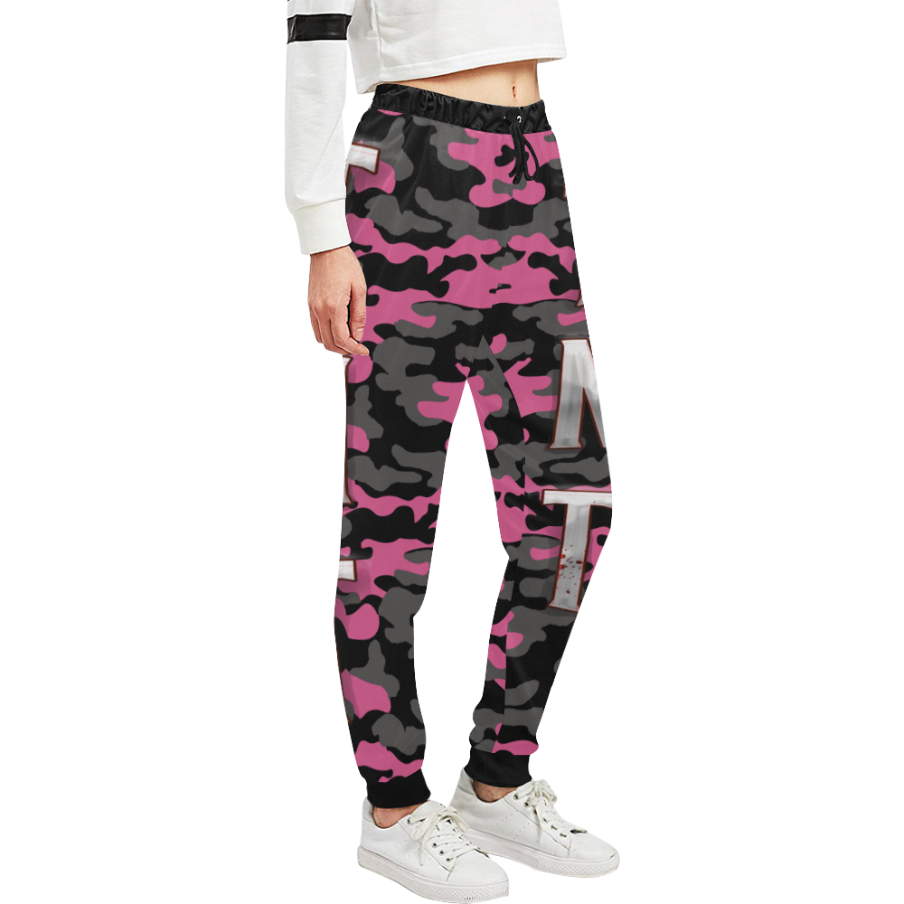 TNT Pink Camo Unisex All Over Print Sweatpants (Model L11)