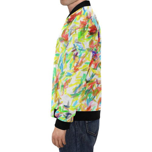 Colorful brush strokes All Over Print Bomber Jacket for Men (Model H19)