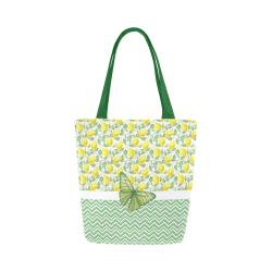 Butterfly And Lemons Canvas Tote Bag (Model 1657)