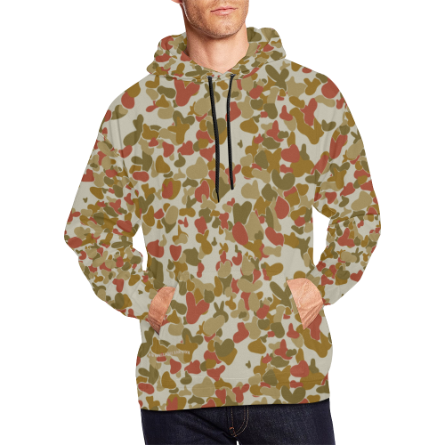 Australian Red AUSCAM OPFOR Musoria All Over Print Hoodie for Men (USA Size) (Model H13)