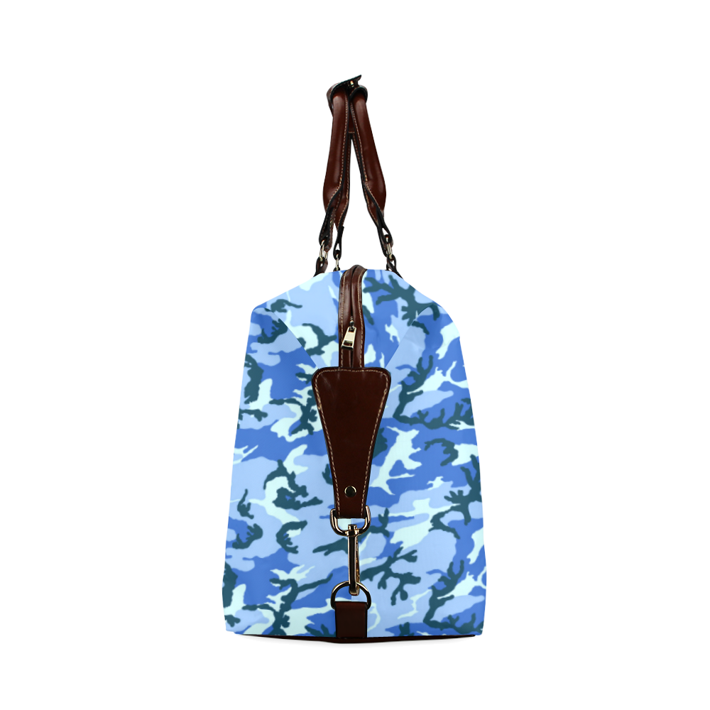 Woodland Blue Camouflage Classic Travel Bag (Model 1643) Remake