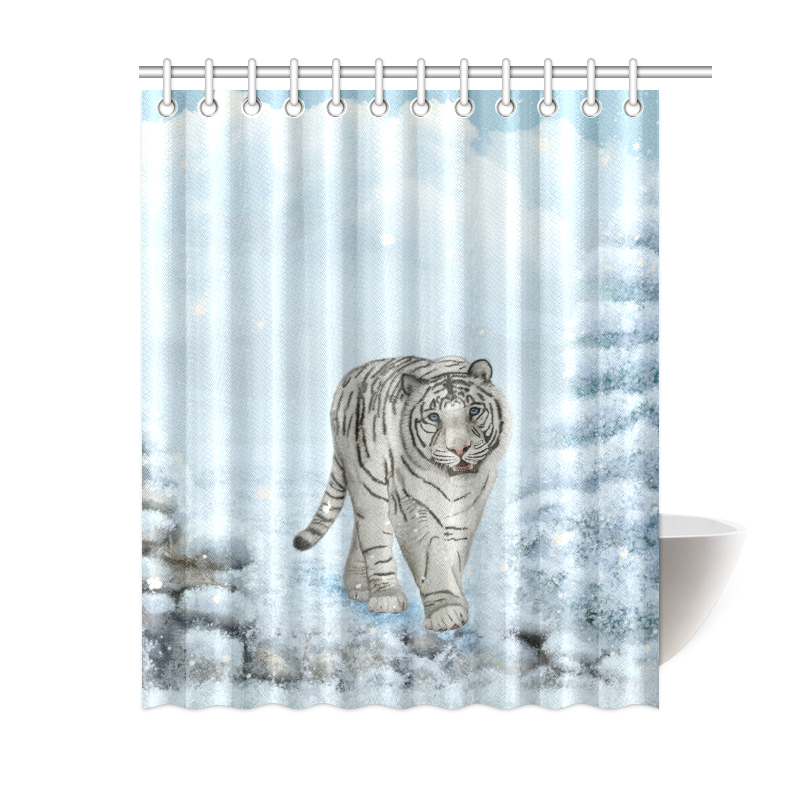 Wonderful siberian tiger Shower Curtain 60"x72"