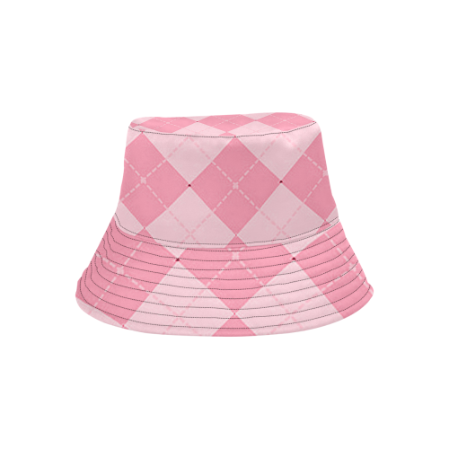 Argyle Pink Sport All Over Print Bucket Hat