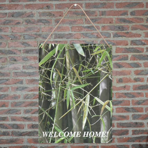 Bamboo grove - welcome home - DSC4097 Metal Tin Sign 12"x16"