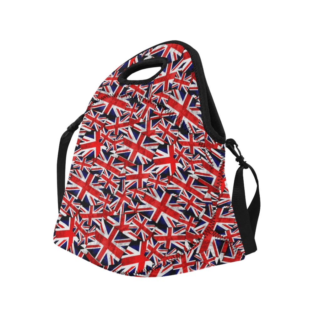 Union Jack British UK Flag Neoprene Lunch Bag/Large (Model 1669)