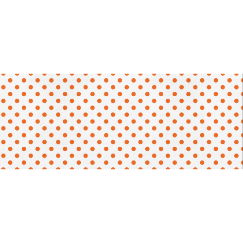 Tangerine Orange Polka Dots on White Gift Wrapping Paper 58"x 23" (5 Rolls)
