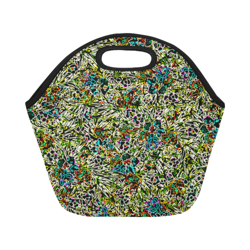 Multicolored Abstract Pattern Neoprene Lunch Bag/Small (Model 1669)