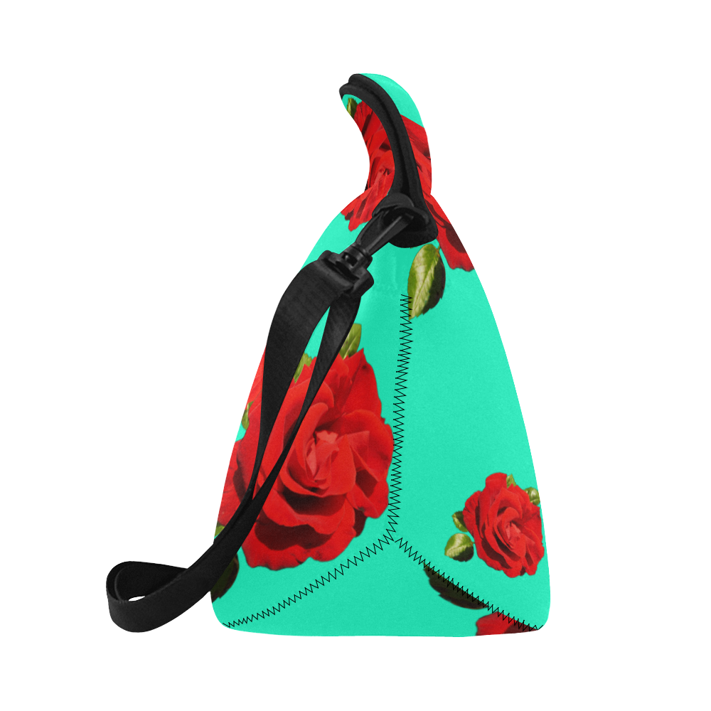 Fairlings Delight's Floral Luxury Collection- Red Rose Neoprene Lunch Bag/Large 53086a14 Neoprene Lunch Bag/Large (Model 1669)