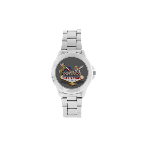 Las Vegas Welcome Sign Unisex Stainless Steel Watch(Model 103)