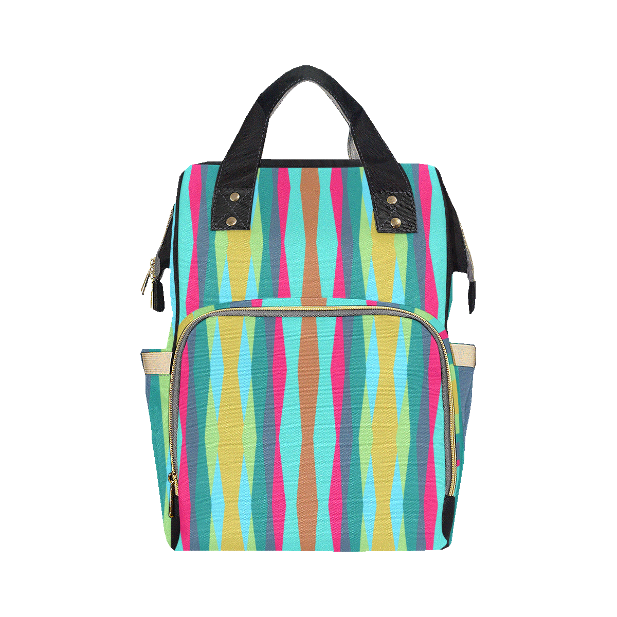 random colors 2 Multi-Function Diaper Backpack/Diaper Bag (Model 1688)