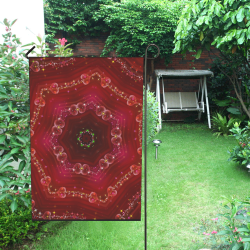 Love and Romance Glittering Ruby and Diamond Heart Garden Flag 28''x40'' （Without Flagpole）