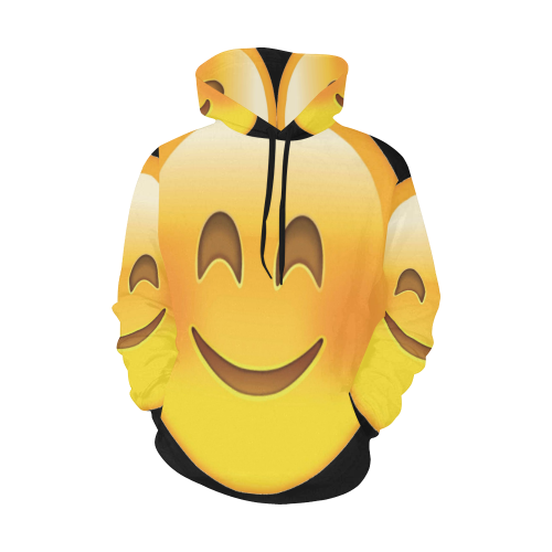 Rave Buddy Yellow Smiley Emoji All Over Print Hoodie for Men/Large Size (USA Size) (Model H13)